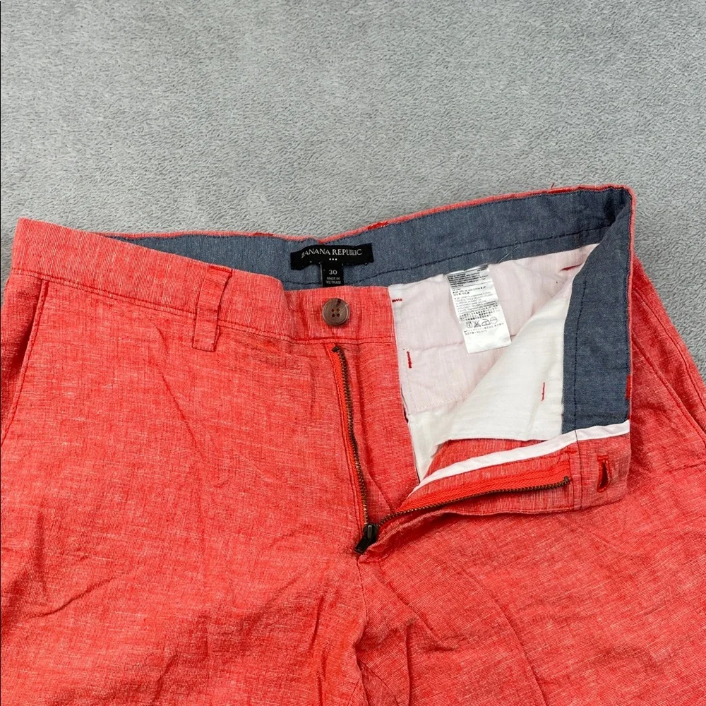 Banana‎ Republic 30/10 Linen Cotton Casual Red Men's Chino Shorts